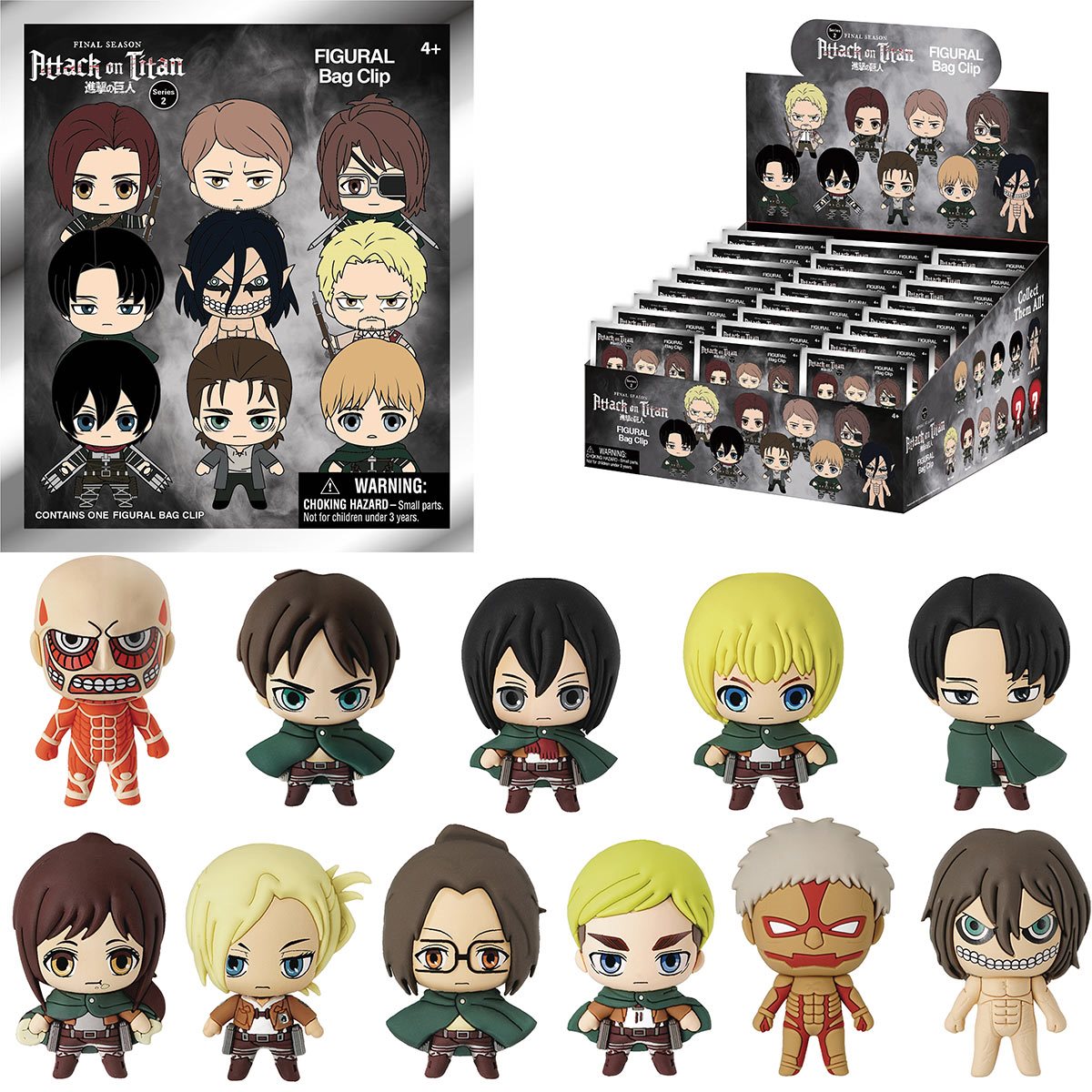 Attack on Titan Series 2 3D Foam Bag Clip