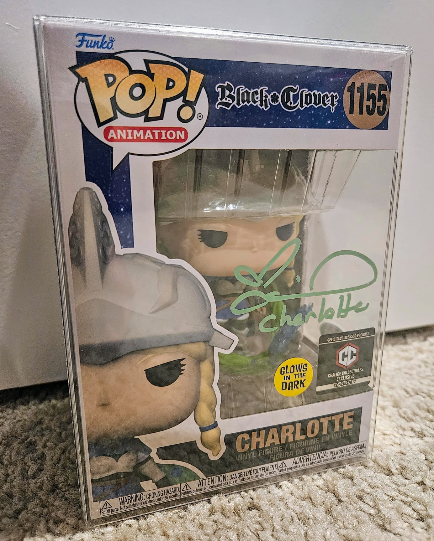 Black Clover - Charlotte Vinyl Pop! - Signed by Colleen Clinkenbeard