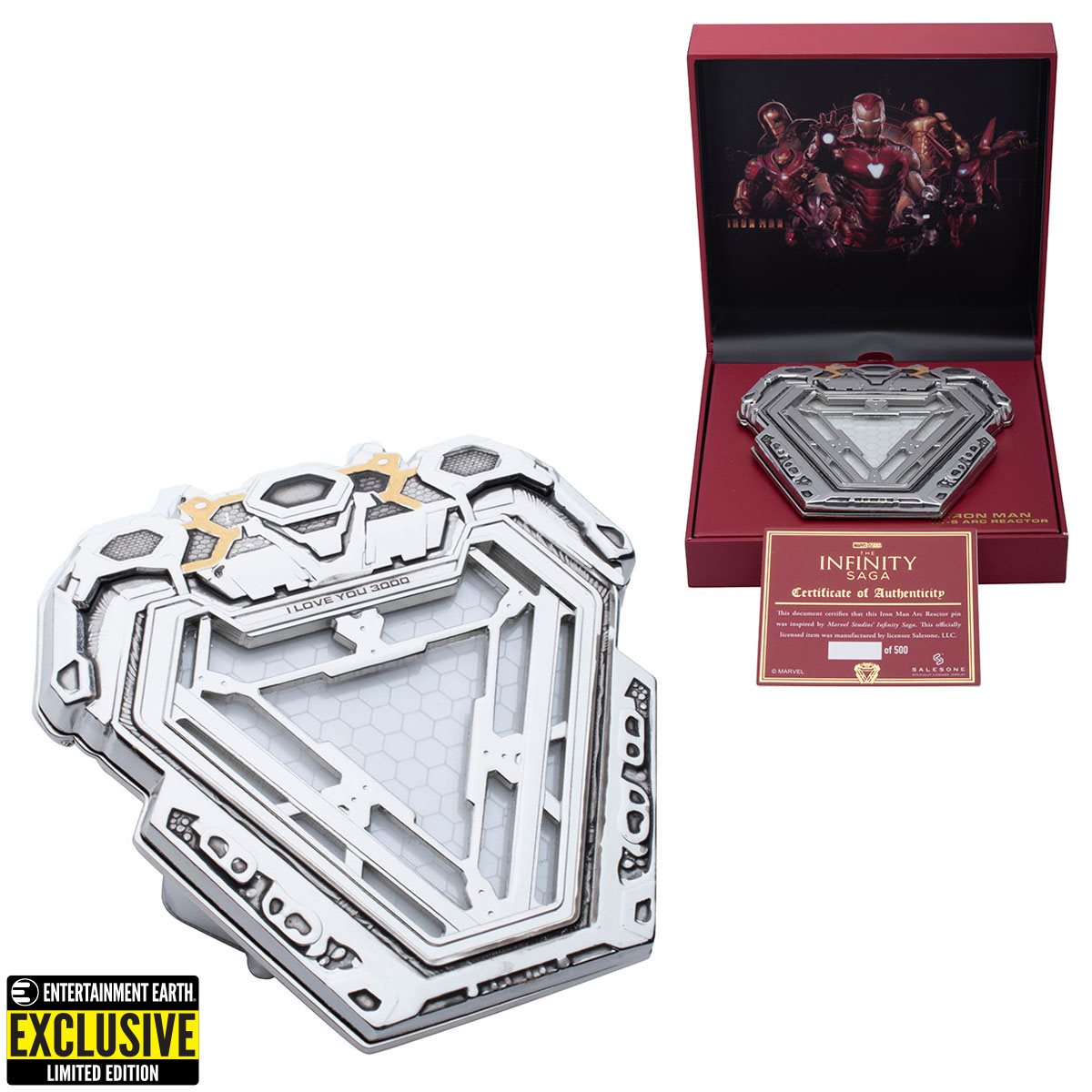 Iron Man Zrc Reactor Prop Replica Light-Up Pin - EE Excl